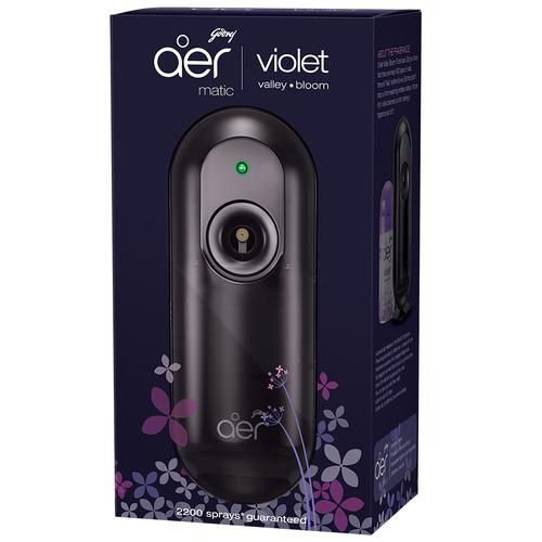 Aer Matic - Automatic Air Freshener Kit With Flexi Control, Violet Valley Bloom, 225 ml