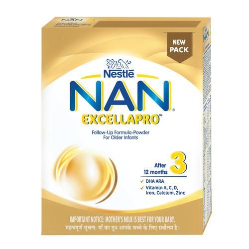 Nestle  Nan Excellapro 3 Follow-Up Formula-Powder - After 12 Months, Stage 3, 400 g Bag-In-Box